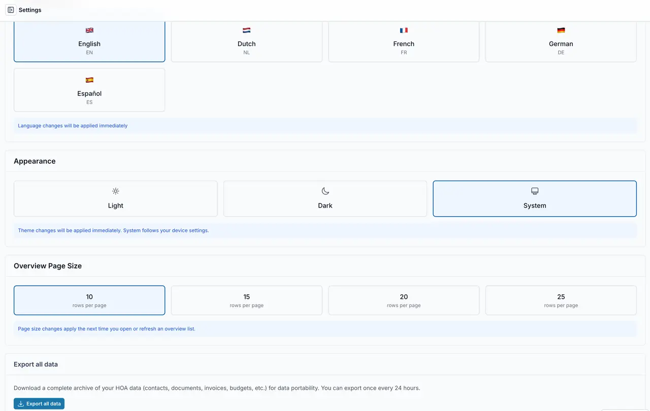 Export All Data